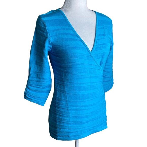 Verve Ami NWT $78 Faux Wrap V-Neck Sweater Women's Sz PETITE Small - Picture 4 of 7